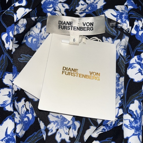 DIANE VON FURSTENBERG Romi tiered floral-print crepe mini dress NWT | size 6 - Picture 6 of 11